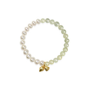 White Freshwater Pearl Grape Stone Bracelet 5.3-6.3mm