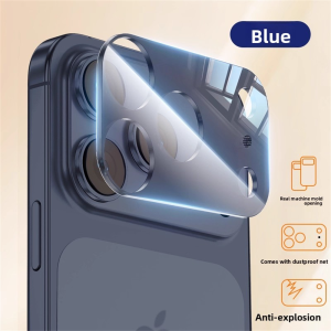 Aluminum Metal Camera Full Coverage Protector Cover For iPhone 17 Pro Max Anti Scratch High Definition Glass Lens Protection Cap