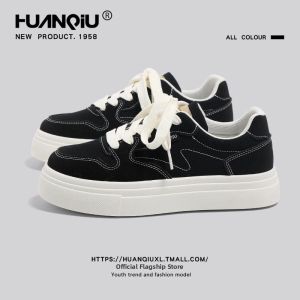 HuanQiu | Fashionable Casual Thick Sole Canvas Shoes For Women