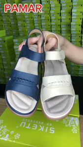Giày Dép Nữ Sandal Nữ Hãng Siketu Đế Cao 3.5 cm Bản Đế Chắc Chống Trơn Trượt Quai Da Mềm Khóa Dán Tiện Lợi Phù Hợp Đi Học Đi Làm Đi Chơi