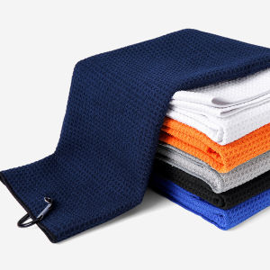 PGM Golf Towel Cooling Towel 40x60cm Cleaning Towel with Hook for Club or Golf Bag Waffle Towel Absorbent Quick-drying