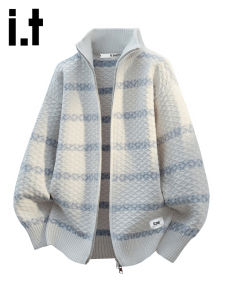 izzue | Áo Cardigan Cổ Đứng Phong Cách Mỹ