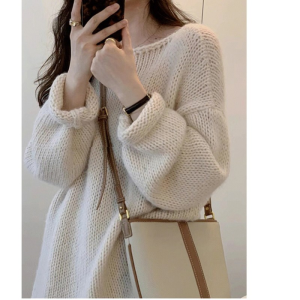 เสื้อสเวตเตอร์ถักสไตล์ญี่ปุ่นย้อนยุคหรูหราสำหรับผู้หญิงในช่วงต้นฤดูใบไม้ร่วง เสื้อคลุมกันหนาวสไตล์ลำลองที่ไม่ซ้ำใคร สวมใส่สบาย