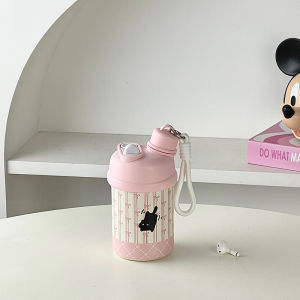 Cute and Portable Insulation Cup with Straw