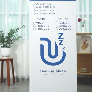 Uniland Sleep Kasur Busa Original 15cm Foam Mattress Box Free Bantal & Free Ongkir Jawa Bali