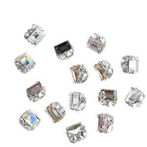 12pcs Nail Art Rhinestones Crystal Acrylic Diamonds Mixed Shape Sparkle DIY Nail Luxury Manicure Accessories