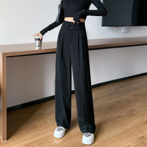High-waisted Flowing Slim-fit Wide-leg Trousers