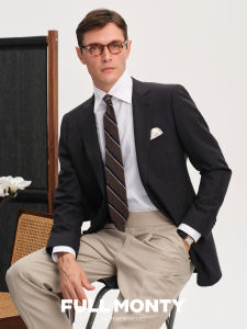 Slim Fit Wedding Groom Grey Pure Wool Leisure Suit