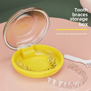 Invisible Orthodontic Retainer Storage Box Portable Teeth Corrector Case Convenient Carry-On Dental Device Organizer