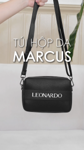 Leonardo Túi Hộp Nam Marcus Boxy Bag Da Thật Nhập Khẩu Phom Hộp Cứng Cáp Chống Va Đập Thời Trang Minimalist