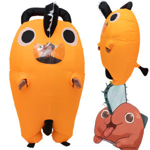 Máy Cưa Xích Người Pochita Trang Phục Bơm Hơi Phù Hợp Cho Người Lớn Trẻ Em Nam Nữ Bé Trai Bé Gái Anime Cosplay Halloween Carnival Linh Vật Chó Denji Cam Manga