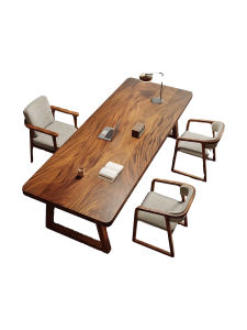High-End South American Walnut Solid Wood Study Desk Simple Learning Home Office Large Long Desk Chair Integrated Workbench