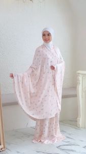 AZRINA PRAYER SET 2in1: Mukena Maxmara Serena & Alat Solat Travelling