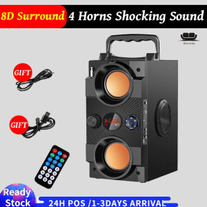 【Malaysia Ready Stock】Wireless Bluetooth Speaker Outdoor with FM Radio Carry Handle for Family KTV Square Dance