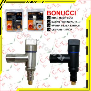 Kran Air Mesin Cuci Otomatis Mati 1/2 Inch Stainless Steel / Keran Air