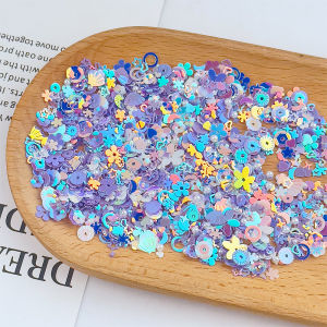 20g/bag Random Mix Flower Round Type Sequins No Hole Bead Polymer Clay Bead For Garment Nail Art Decor G1002