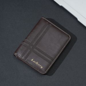 Baellerry | Ví Ngắn Nam Baellerry Bằng Da PU Dập Nổi Sọc Có 4 Ngăn Đựng Thẻ Ngăn Đựng Ảnh Và Ngăn Đựng Tiền Mặt Món Quà Thời Trang Dành Tặng Bạn Trai Hoặc Bố