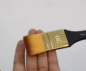 Radius K Flat Nylon Hair Wooden Penholder Oil Painting Brush Acrylic Oil Paint Brush Scrubbing Brushes Art Supplies