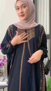 Kaftan Hajar Premium Rayon Super Jumbo Busui Dress Nyaman Panjang Tebal