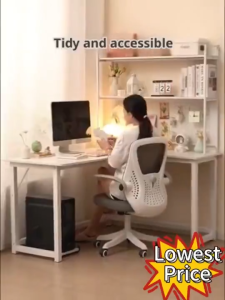 XUXU Corner Desk L-shaped Office Gaming Table 120/140/160cm Study Computer Table With Shelf