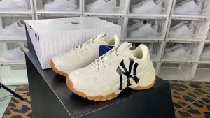 MLB รองเท้าผ้าใบ BASIC 3ASHC101N 50BGL L.BEIGE รองเท้ากีฬาชายและหญิง นิยมสำหรับผู้ชายและหญิง