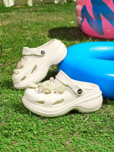 Semir | Trendy Thick Heel Elevating Puffy Bouquet Womens Sandals