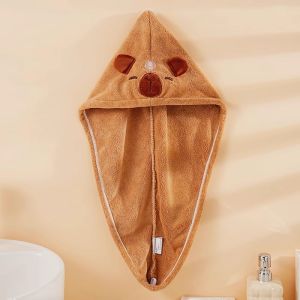 Thickened Absorbent Hair Drying Cap Womens Powerful Water Absorption Quick Dry Head Towel Shampoo Head Wrap Bath Cap