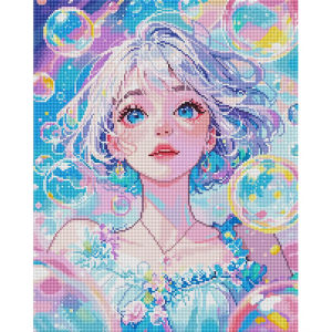 Kayou | 5D DIY Diamond Painting Kit Colorful Bubble Girl Full Square Pattern with Drills Adult Art Crafts Home Decor