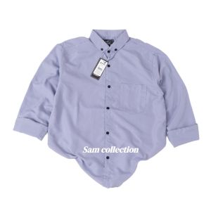 kemeja polos pria warna HITAM lengan panjang JUMBO BIGSIZE M-XXXL