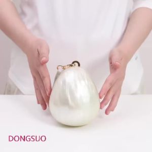 Túi Trứng Mini Acrylic Nữ Thời Trang Cao Cấp Ví Cầm Tay Ngọc Trai Dễ Thương Túi Đựng Điện Thoại Phong Bì Đỏ Dùng Cho Đám Cưới Tiệc Tối Phụ Kiện Trang Phục.
