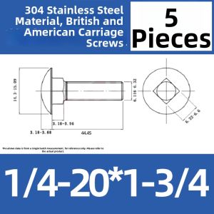OPPU | Stainless Steel Carriage Bolts Round Head Square Neck