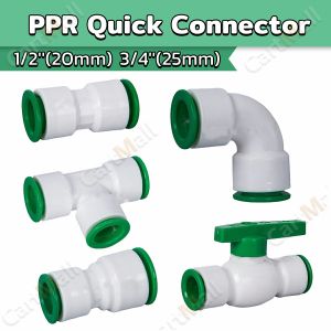 PPR Quick Connector Hot/Cold Water Pipe PE Fittings 1/2(20mm) 3/4(25mm)
