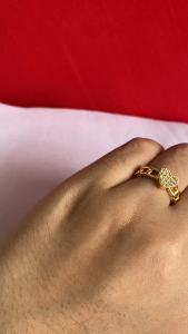 Cincin Wanita Fashion Anti Karat Dan Luntur Model Love Cincin Mata emas gold  CX199