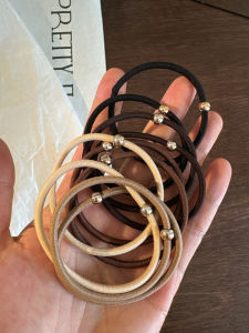 Dây Buộc Tóc Tròn Đàn Hồi Cao Phụ Kiện Tóc Nữ Dây Buộc Tóc Da Đầu Dây Buộc Tóc Bằng Gỗ Dây Buộc Tóc Màu Trộn Dây Buộc Tóc Bền Bỉ