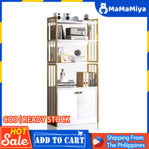 MaMaMiya Display Shelf Floor Bookshelf Living Room Storage Rack With Storage Cabinet