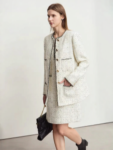 AMII | Elegant Wool Coat Dress Set Winter