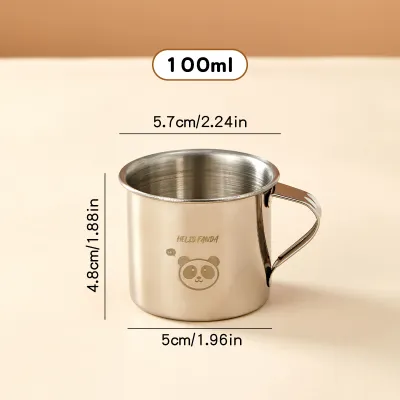 WORTHBUY 304 Stainless Steel Drinking Cup With Handle Durable Tumbler Anti Scalding Mini Cute Water Cup For Kids Drinkware ﻿
