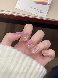 ANNIES 2026 MANICURE SUPER FLASH COLORFUL RAINBOW AURORA CAT EYE GEL 2026新款恩妮诗美甲北极之光爆闪七彩玻璃猫眼指甲油胶