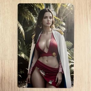 CIFbuy | Nữ Tính Thanh Lịch Ren Lingerie Chân Dung Kim Loại Tín Hiệu Vintage Cảnh Trong Nhà 2D Tường Phẳng Mảng Bám Nghệ Thuật Hiện Đại Trang Trí Cho Phòng Ngủ