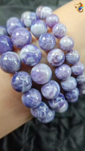 Collection Grade Milky Way Galaxy Dreamy Moon Amethyst Scorolite Bracelet