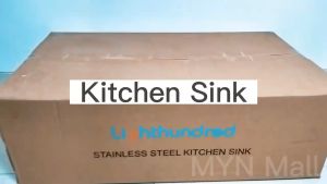 Lighthundred Kitchen Sink Stainless/Bak Cuci Piring 1/2 Bowl Besar Original/Wastafel Cuci Piring Minimalis/Kitchen Sink Model SS304 Stainless Steel- Set For Sale
