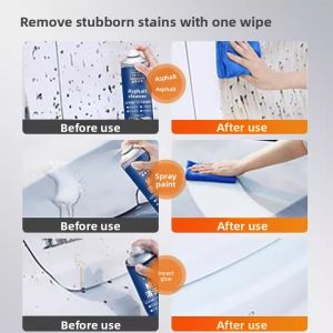 MONLEYTA | White Car Asphalt Cleaner Bug Gel Removal Stain Removal Non-Toxic Paint Surface Protection Wax Wash Liquid Automotive Supplies