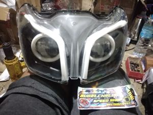 daymaker Reflektor lampu depan Yamaha Jupiter z new robot dan Z1 custom alis warna