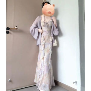 CHANGTONG | Bộ Đồ Boho In Hoa Dạng Đuôi Cá