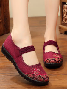 BUJINXUAN | Womens Traditional Canvas Shoes For Middle-aged and Elderly
