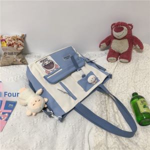 OUDENGPAI | Girls School Bag Crossbody Study Bag Primary School Students Handbag Tutoring Single Shoulder Bag Nylon Material Zipper Closure