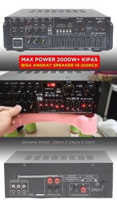 Amplifier Power 2000 W Sunbuck Audio Fleco AV-MP326BT - Amplifier Bluetooth USB/SD/FM/MP3 Ampli Power Bass Bluetooth Kipas Pendingin - FLECO TERBARU - AUDIO POWER AMPLIFIER-BISA COD KEMANA SAJA