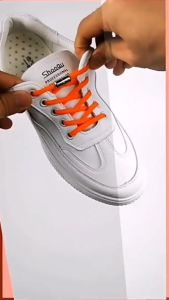 Tali Sepatu Elastis Karet Pipih Praktis Tanpa Ikat Model Lock Tube Bulat Lazy Lace No tie Shoelace Shoelaces Premium Metal Buckle With