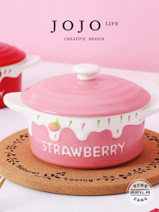 Korean Style Ceramic Rice Bowl High Aesthetic Value Dining Utensils INS Trend JOJOS L PD Three Home Use round Shape Dinnerware