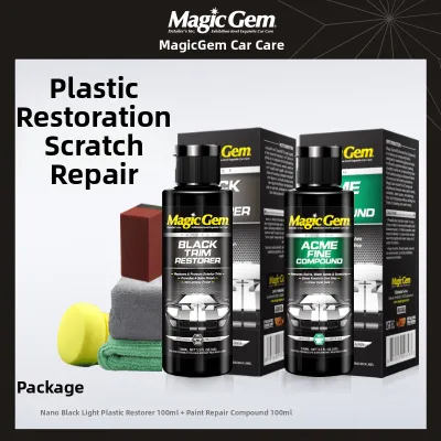 Magic Gem | Restoration and Scratch Repair Black Car Interior Plastic Renewal